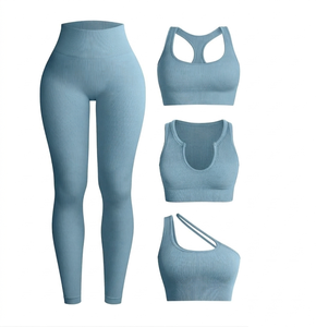 Ensemble de vêtements de yoga sans coutures pour femmes, ensemble de soutien-gorge de yoga premium, vêtements de sport pour femmes, vêtements de fitness pour entraînements intenses et style de vie actif - Product Image 1
