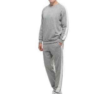 Ensemble de survêtement unisexe en coton personnalisé avec logo, 2 pièces, pour hommes et femmes, vente en gros - Product Image 4