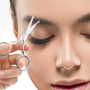 Ciseaux professionnels pour poils du nez en acier inoxydable, pointe arrondie de précision, outil de beauté pour la coupe des poils du visage - Product Image 5