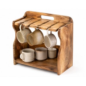 Soporte para Tazas de Té y Café de Madera de Mango Hecho a Mano, Venta al Por Mayor - Product Image 1