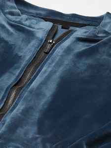 Solid International Two Piece <b>Velvet</b> Set Featuring Custom With Full Zipper <b>Jackets</b> And Soft Pants <b>Velvet</b> Track - Product Image 2