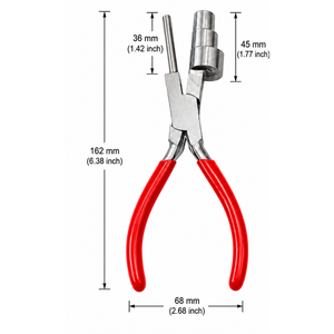 Pince à boucler rouge en acier inoxydable pour la fabrication de bijoux, outil de formage de boucles de fil pour bagues, pendentifs, artisanat et fabrication de bijoux DIY - Product Image 4