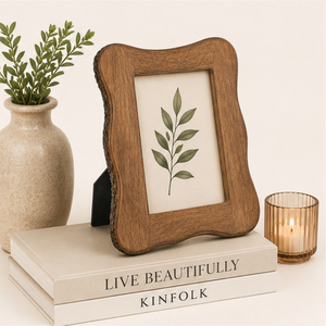Wholesale Handcrafted Wavy Edge Wooden Photo <b>Frame</b> Vintage Solid <b>Wood</b> Tabletop <b>Picture</b> <b>Frame</b> for Home Decor & Desk Display - Product Image 6