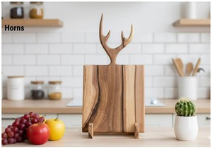 Chopping Board Wood Rectangle Shape Eco Friendly Dishwasher <b>Safe</b> Durable with <b>Large</b> Wooden Chopping & Serving Board - Product Image 6