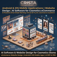 Applications mobiles Android iOS, conception de sites Web, logiciel d'IA pour les cosmétiques, logiciel ERP CRM d'IA, plugin WordPress Shopify, e-commerce