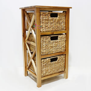 Artex Dong Thap usine Vietnam à la main jonc de mer jacinthe d'eau armoire de rangement organisateur étagère - Product Image 1