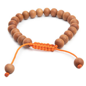 Bracelet en perles de bois de santal naturel fait à la main, Mala, chapelet de prière pour la méditation et le yoga - Unisexe - Product Image 2