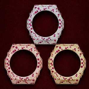 Carcasa y Bisel para Reloj GA2100 Completamente Adornados con Diamantes de Imitación Rubí, para Hombres y Mujeres, Accesorios de Joyería Hip Hop - Product Image 5