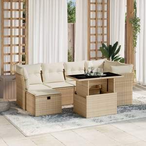 Ensemble de canapés de jardin beige - Product Image 1