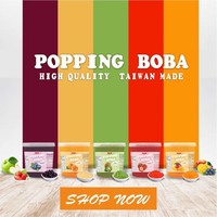 KEIFU 500g Perles de tapioca éclatantes OEM/ODM, saveur mangue fruitée jaune, ingrédients pour bubble tea