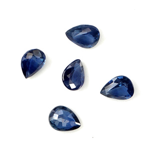 Saphirs bleus naturels non traités, taille poire 3x4mm, pierres précieuses de saphir bleu naturel facettées pour la création de bijoux - Product Image 6
