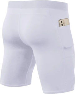 Shorts de Compresión de Algodón Sólido, Estilo Urbano, Material Duradero, al por Mayor, OEM, para Hombre, Fitness, con Impresión Digital - Product Image 2