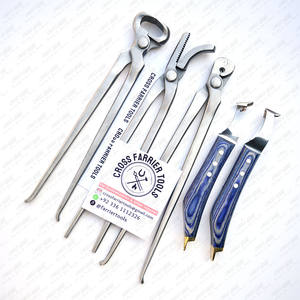 Recorte profesional de caballos equinos herradores Clincher Hoof Knife Hammer Buffer Grooming Set Sharpe Handle Knife Tools Veterinary - Product Image 4