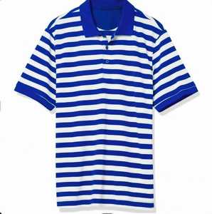 เสื้อเชิ้ตผ้าแคนวาสสีน้ำเงินขาวสไตล์วินเทจสำหรับผู้ชาย พิมพ์ลายโลโก้ด้านหน้า แขนสั้น เนื้อผ้าผสมฝ้าย ระบายอากาศได้ดี สัมผัสนุ่ม แฟชั่น - Product Image 1