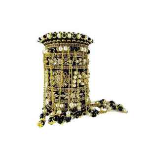 Juego de brazaletes de boda islámicos de diseño moderno, estilo antiguo, en tono dorado, joyería tradicional para mujer - Product Image 5