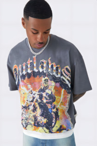 T-shirt en coton 100% avec impression en relief, de bonne qualité, pour hommes, col rond, séchage rapide, vente en gros - Product Image 3