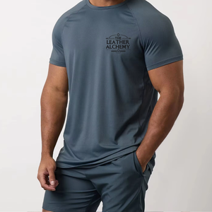 Training Shirt <b>Men</b> Gym Workout Fitness Athletic Performance Breathable Quick Dry Moisture Wicking Lightweight <b>Stretch</b> - Product Image 1