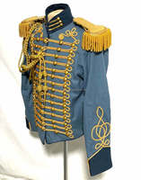 Veste d'officier de cavalerie pour hommes en laine dorée cérémonielle, sans épaules, pour les fanfares, vente en gros en ligne