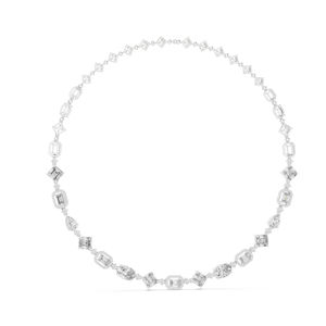 Collar de Fiesta de Oro Rosa de 14K con Diamantes Cultivados en Laboratorio en Forma de Pera/Esmeralda/Ovalada/Redonda |   Diamante Cultivado Nuevo - Product Image 3