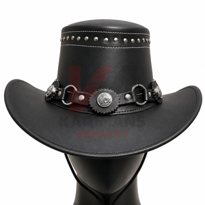 Chapeaux de cowboy professionnels en cuir véritable, style western ranch et rodéo, service OEM, vente en gros pour les détaillants d'articles de plein air - Product Image 1