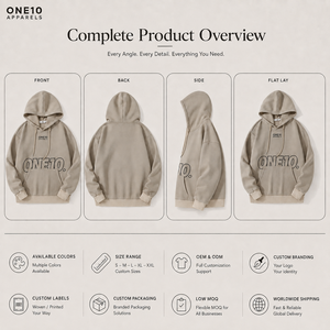 เสื้อฮู้ด ONE10 APPARELS พรีเมียม ทรงปกติ ผ้าฟลีซ ยูนิเซ็กส์ เนื้อผ้านุ่ม สายรูดปรับได้ กระเป๋าจิงโจ้ เหมาะสำหรับใส่ในฤดูหนาว ผลิตจากโพลีเอสเตอร์/คอตตอน - Product Image 2