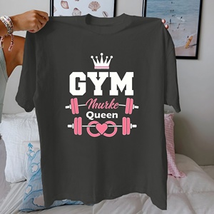 GYM Queen con barra de algodón puro camiseta de mujer ajuste cómodo - Product Image 2