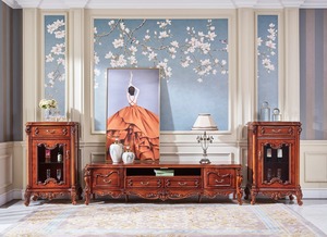 Meuble de rangement en bois de style français de luxe, console classique pour salon, hôtel, villa - Product Image 6