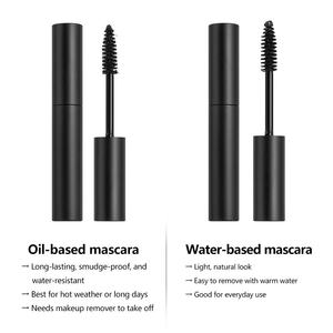 Mascara à base d'eau et d'huile, 2 types, allongeant, volumisant, imperméable, anti-bavures, longue tenue, noir, mascara pour cils, cosmétique - Product Image 2