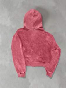 Sweat-shirts oversize délavés à l'acide pour hommes, à fermeture éclair, double capuche, style vintage, épaules tombantes, manches longues - Product Image 5