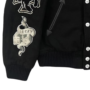 แจ็คเก็ตวาร์ซิตี้ผู้ชายปักลายเชนิลล์ขนสัตว์คุณภาพสูงสั่งทำพิเศษจาก MKB Enterprises ขายดีที่สุด ระบายอากาศได้ดี แห้งเร็ว - Product Image 3