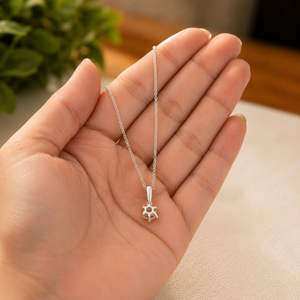 Collier pour femme en argent sterling 925 avec diamant moissanite taille brillant rond clarté VVS1, cadeau de mariage pour femme - Product Image 6