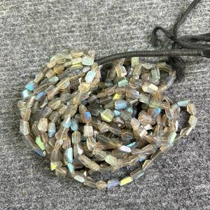 Faceted <b>Stone</b> <b>Beads</b> For Jewelry Making 8 Inch Strand Natural Gray Blue Labradorite Loose <b>Beads</b> - Product Image 5