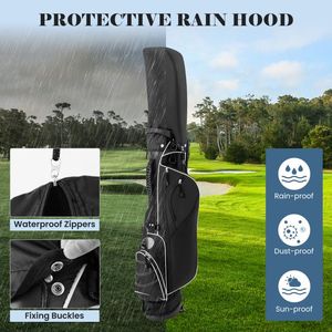 Borsa da golf con supporto e divisori a 4 vie, con tasche organizer per il trasporto - Product Image 5