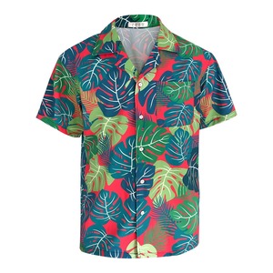 เสื้อฮาวายชายหาดลายดอกไม้พิมพ์ลายตามสั่ง แขนสั้น ติดกระดุม เสื้อสำหรับวันหยุดฤดูร้อน รับผลิตแบบ OEM ODM ขายส่ง - Product Image 1