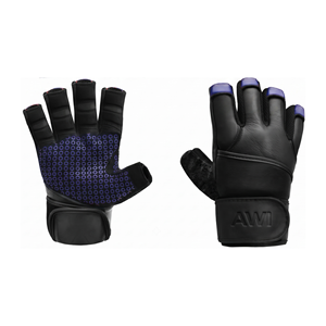 Gants de fitness unisexes demi-doigts en Spandex/Polyester avec protection de la paume, respirants, pour musculation et entraînement en salle de sport, avec support de poignet et fermeture auto-agrippante - Product Image 3