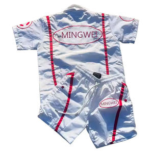 เสื้อโปโลผ้าโพลีเอสเตอร์ไนลอนแบบมีกระดุมสั่งทำพิเศษ ชุดเซ็ต 2 ชิ้น กางเกงขาสั้น ชุดวอร์มผู้ชาย เสื้อยืด ชุดเซ็ตขาสั้น ชุดแทรคสูทสำหรับผู้ชาย - Product Image 3