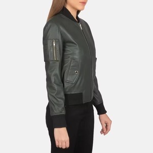Chaqueta de Cuero para Mujer con Bordado Personalizado, Chaqueta de Motociclista de Piel de Oveja Auténtica, Corte Ajustado, Ropa de Calle - Product Image 3