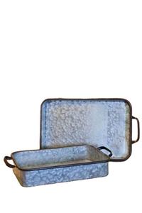 Decoración de bandeja de Feliz Navidad pintada a mano de la mayoría de las tendencias Bandeja de servicio de estilo de arte moderno único con asas de metal El mejor costo - Product Image 4