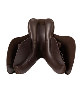 Selle d'obstacle anglaise légère, confortable et durable avec selle en daim synthétique, arceau en bois et quincaillerie en laiton nickelé sur mesure - Product Image 4