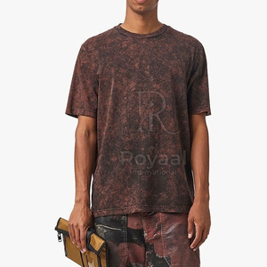 Nuevas camisetas casuales con efecto desgastado por el sol, hechas en Pakistán, al por mayor, 100% algodón, corte holgado, estampadas, para hombre - Product Image 3