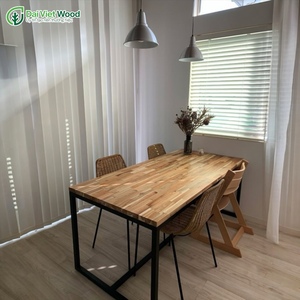 Finition à l'huile de cire de comptoir articulée en bois dur d'acacia moderne pour une utilisation en cuisine avec 1 an de garantie - Product Image 5