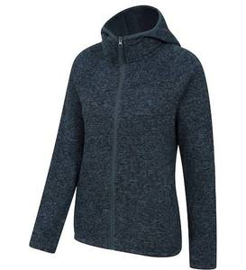 Sudadera con Capucha y Cierre de Cremallera, Color Sólido, Estilo Holgado, Informal, para Otoño, Azul Oscuro, Tejida, Transpirable, Unisex - Product Image 4