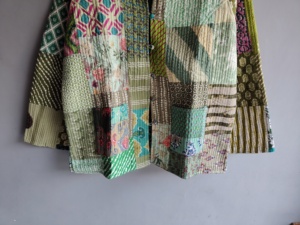 Quilted <b>Patchwork</b> <b>Jacket</b> Women's Mandarin Collar Full Sleeve Cotton Autumn Style Regular Length Patch Designs - Product Image 5