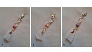 Stylish Macrame Key Chain Handmade Boho Style Decorative <b>Keyring</b> for Bags Purse Car Hanging Gift Accessory Home Decor Item - Product Image 2