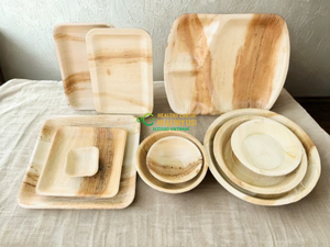 Natural Palm Leaf Dinnerware Eco Friendly <b>Disposable</b> <b>Plates</b> Bowls and Trays for Everyday Dining and Food Service - Product Image 3
