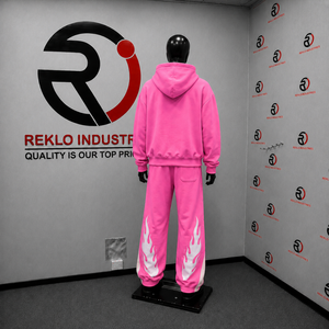 Ensemble de survêtement Rose Flamme Crâne pour Homme : Sweat à Capuche et Jogger Imprimés, Style Streetwear Gothique, Motif Squelette de Feu, Pull Assorti - Product Image 4