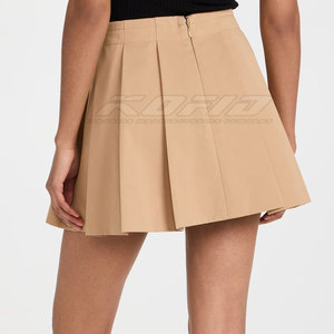 Jupe de tennis plissée pour femme, mini-jupe active taille haute avec short intégré, mini-jupe en similicuir pour femme - Product Image 3