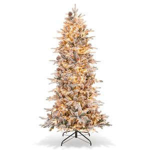 Albero di Natale Artificiale Pre-Illuminato 6/7,5 Piedi, Decorazioni Festive per la Stagione Natalizia - Product Image 1
