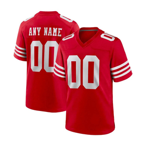 Maillot de football américain sur mesure grande taille en polyester respirant imprimé par sublimation à manches courtes, service OEM - Product Image 2