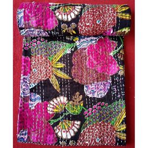 Ensemble de couette douce couverture de lit couvre-lit 100% coton courtepointes Kantha - Product Image 2